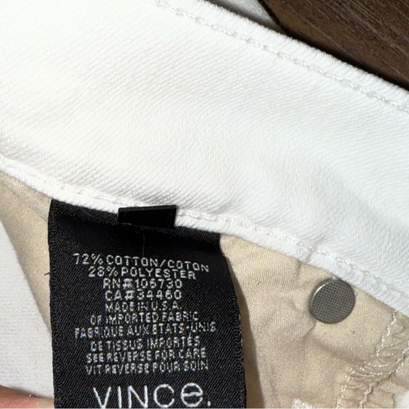 Vince Mason Relaxed Rolled Cuff white Jean Size 27 - Picture 7 of 11